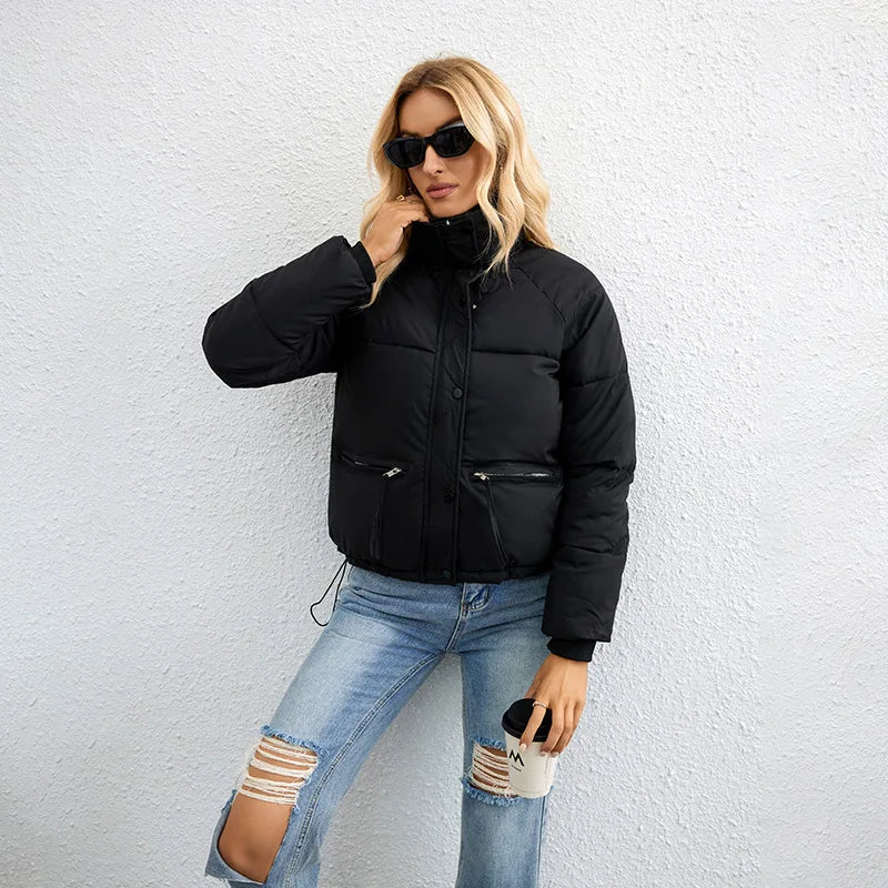 2023 Autumn Winter Women Parkas Jackets Casual Zipper Thick Outwear Coats Female Winter Cotton Jackets Parkas Coat Coats