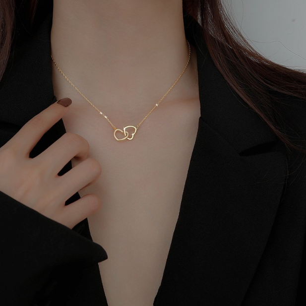 Sofie - Double Heart Ketting