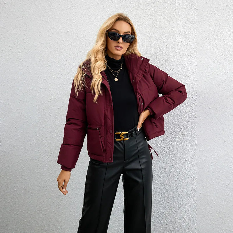 2023 Autumn Winter Women Parkas Jackets Casual Zipper Thick Outwear Coats Female Winter Cotton Jackets Parkas Coat Coats