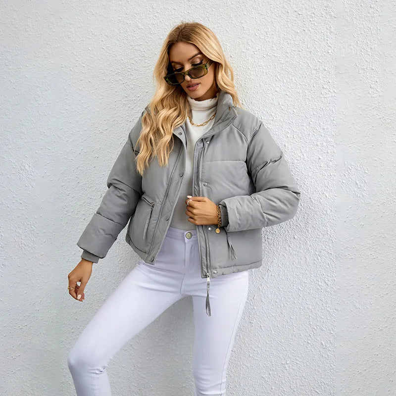 2023 Autumn Winter Women Parkas Jackets Casual Zipper Thick Outwear Coats Female Winter Cotton Jackets Parkas Coat Coats