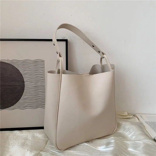 New Women Handbags PU Leather Shoulder Bags Shopping and Travel Bags Large Capacity Female'S Bags